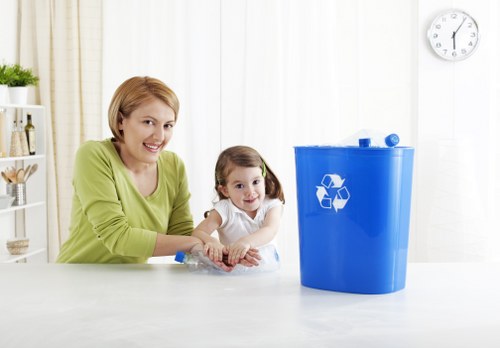 Various types of builders waste ready for recycling